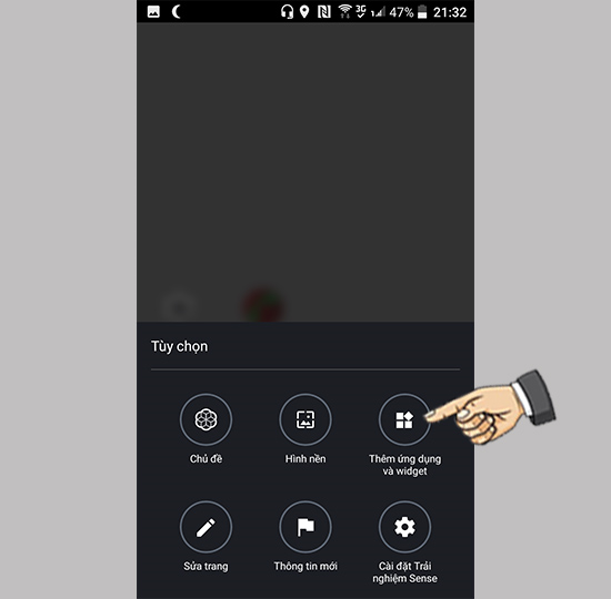 Thêm Widget